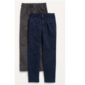 OLD NAVY OGC Chino Built-In Flex Taper Pants 2-Pack for Boys Size: L(10-12) Plus